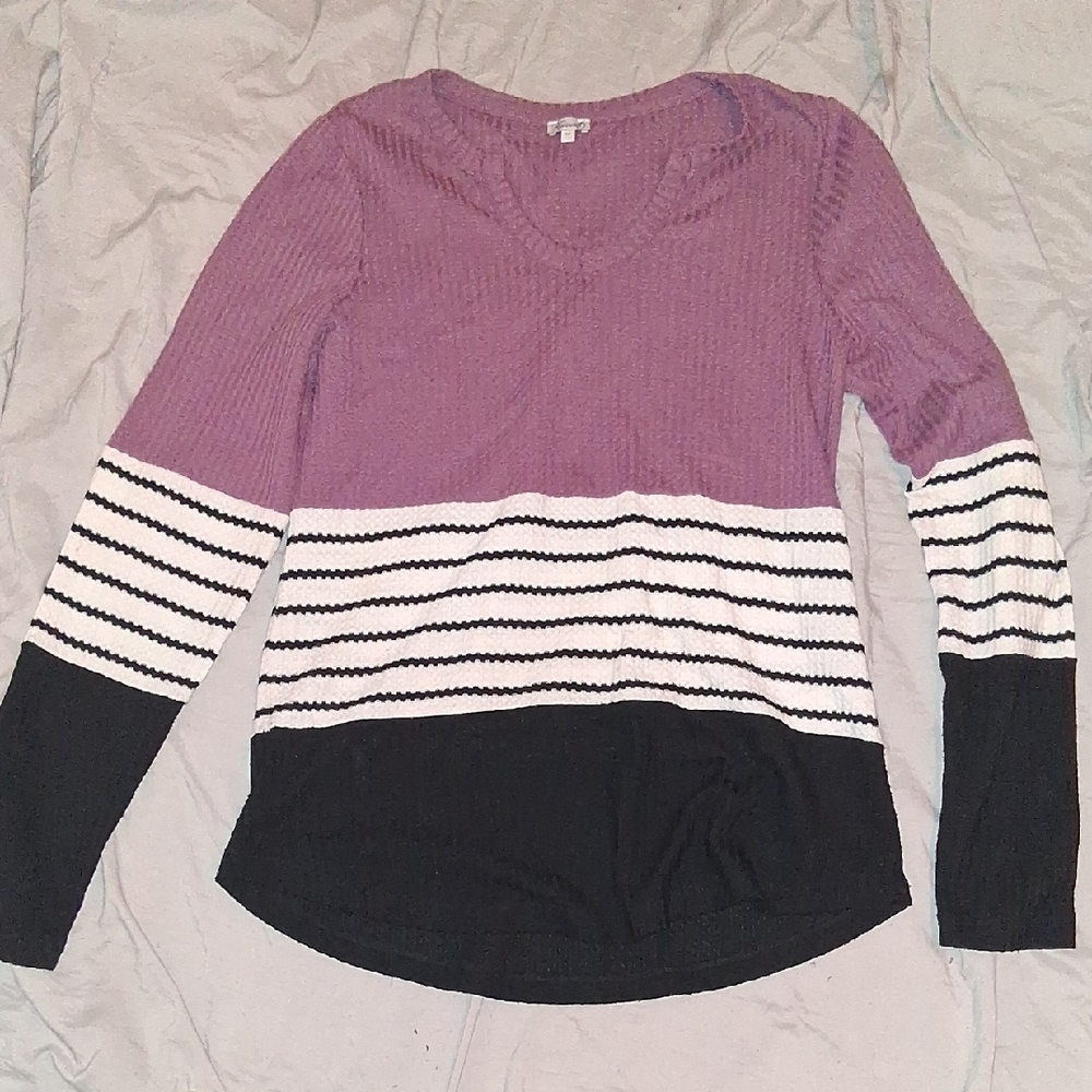 Kismet Mauve Ribbed Knit Pullover